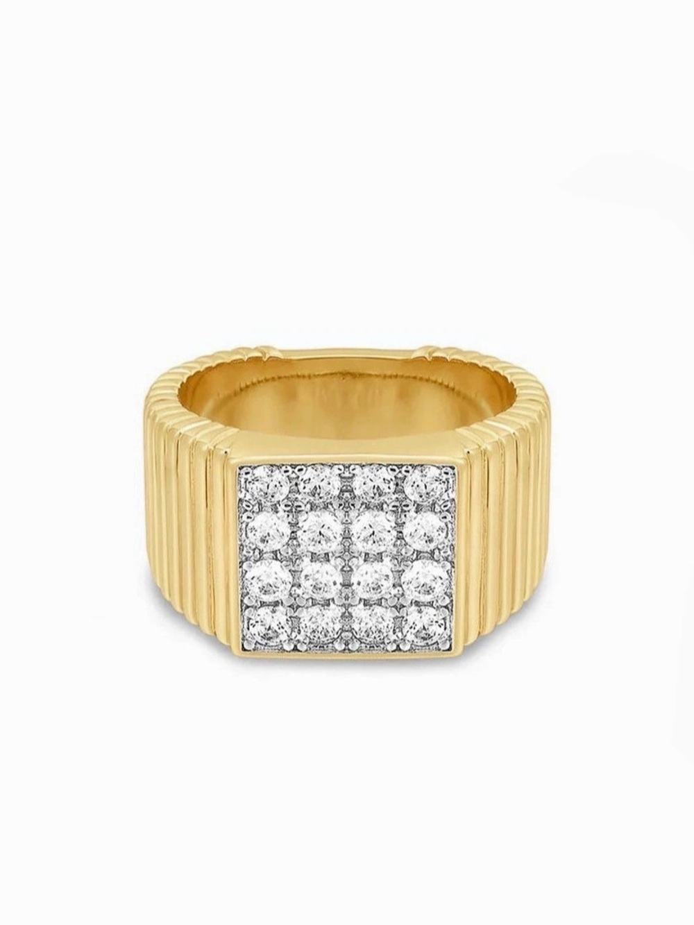 The Pave Sqaure Signet Ring |LUVAJ